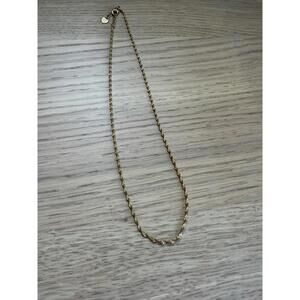 Vintage Gold Twist Rope Necklace